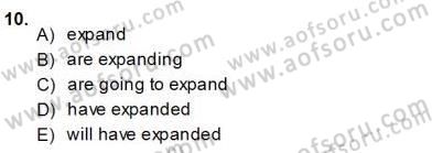 Bağlamsal Dilbilgisi 3 Dersi Ara Sınavı Deneme Sınav Soruları 10. Soru