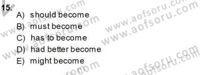 Bağlamsal Dilbilgisi 3 Dersi Ara Sınavı Deneme Sınav Soruları 15. Soru