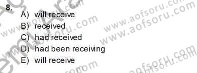 Bağlamsal Dilbilgisi 3 Dersi Ara Sınavı Deneme Sınav Soruları 8. Soru