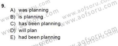 Bağlamsal Dilbilgisi 3 Dersi Ara Sınavı Deneme Sınav Soruları 9. Soru