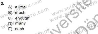 Bağlamsal Dilbilgisi 3 Dersi 2013 - 2014 Yılı (Final) Dönem Sonu Sınav Soruları 3. Soru