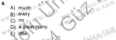 Bağlamsal Dilbilgisi 3 Dersi 2013 - 2014 Yılı (Final) Dönem Sonu Sınav Soruları 4. Soru