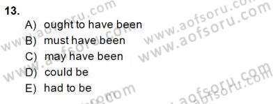 Bağlamsal Dilbilgisi 3 Dersi 2014 - 2015 Yılı (Vize) Ara Sınav Soruları 13. Soru