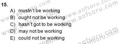 Bağlamsal Dilbilgisi 3 Dersi 2014 - 2015 Yılı (Vize) Ara Sınav Soruları 15. Soru