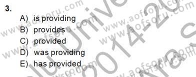Bağlamsal Dilbilgisi 3 Dersi 2014 - 2015 Yılı (Vize) Ara Sınav Soruları 3. Soru