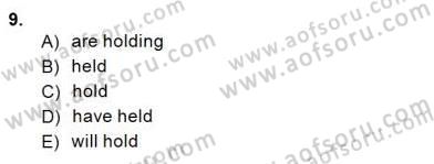 Bağlamsal Dilbilgisi 3 Dersi 2014 - 2015 Yılı (Vize) Ara Sınav Soruları 9. Soru