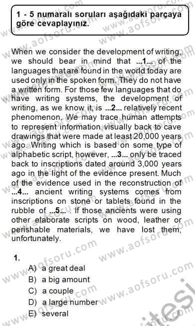 Bağlamsal Dilbilgisi 3 Dersi 2014 - 2015 Yılı (Final) Dönem Sonu Sınav Soruları 1. Soru