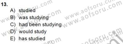 Bağlamsal Dilbilgisi 3 Dersi 2014 - 2015 Yılı (Final) Dönem Sonu Sınav Soruları 13. Soru