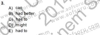 Bağlamsal Dilbilgisi 3 Dersi 2014 - 2015 Yılı (Final) Dönem Sonu Sınav Soruları 3. Soru