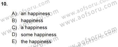 Bağlamsal Dilbilgisi 3 Dersi Ara Sınavı Deneme Sınav Soruları 10. Soru