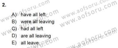Bağlamsal Dilbilgisi 3 Dersi 2015 - 2016 Yılı (Vize) Ara Sınav Soruları 2. Soru