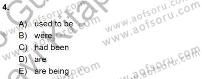 Bağlamsal Dilbilgisi 3 Dersi Ara Sınavı Deneme Sınav Soruları 4. Soru