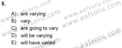 Bağlamsal Dilbilgisi 3 Dersi Ara Sınavı Deneme Sınav Soruları 5. Soru