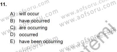 Bağlamsal Dilbilgisi 3 Dersi 2015 - 2016 Yılı (Final) Dönem Sonu Sınav Soruları 11. Soru