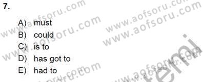 Bağlamsal Dilbilgisi 3 Dersi 2015 - 2016 Yılı (Final) Dönem Sonu Sınav Soruları 7. Soru