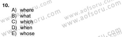 Bağlamsal Dilbilgisi 4 Dersi 2012 - 2013 Yılı (Vize) Ara Sınav Soruları 10. Soru