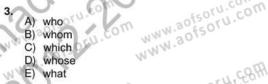 Bağlamsal Dilbilgisi 4 Dersi 2012 - 2013 Yılı (Vize) Ara Sınav Soruları 3. Soru