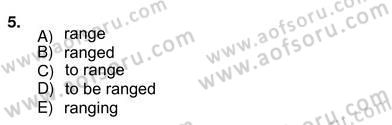 Bağlamsal Dilbilgisi 4 Dersi 2012 - 2013 Yılı (Vize) Ara Sınav Soruları 5. Soru