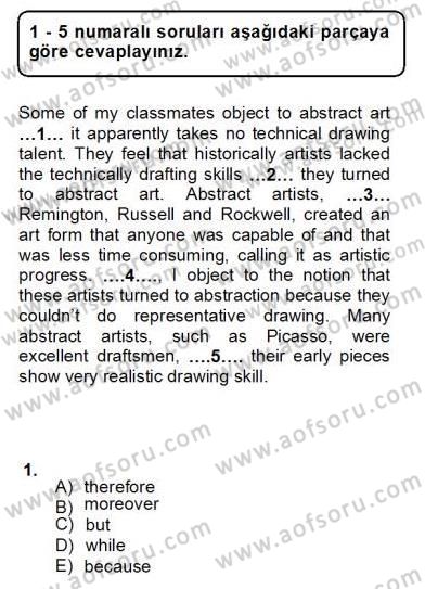 Bağlamsal Dilbilgisi 4 Dersi 2012 - 2013 Yılı (Final) Dönem Sonu Sınav Soruları 1. Soru