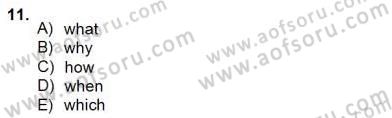 Bağlamsal Dilbilgisi 4 Dersi 2012 - 2013 Yılı (Final) Dönem Sonu Sınav Soruları 11. Soru