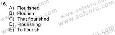 Bağlamsal Dilbilgisi 4 Dersi 2012 - 2013 Yılı (Final) Dönem Sonu Sınav Soruları 16. Soru