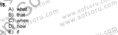 Bağlamsal Dilbilgisi 4 Dersi 2012 - 2013 Yılı (Final) Dönem Sonu Sınav Soruları 18. Soru