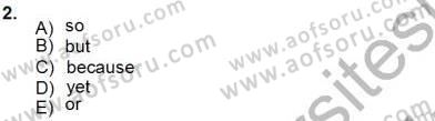 Bağlamsal Dilbilgisi 4 Dersi 2012 - 2013 Yılı (Final) Dönem Sonu Sınav Soruları 2. Soru