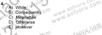 Bağlamsal Dilbilgisi 4 Dersi 2012 - 2013 Yılı (Final) Dönem Sonu Sınav Soruları 4. Soru