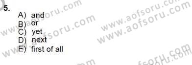 Bağlamsal Dilbilgisi 4 Dersi 2012 - 2013 Yılı (Final) Dönem Sonu Sınav Soruları 5. Soru