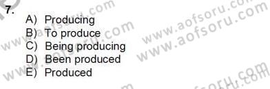Bağlamsal Dilbilgisi 4 Dersi 2012 - 2013 Yılı (Final) Dönem Sonu Sınav Soruları 7. Soru