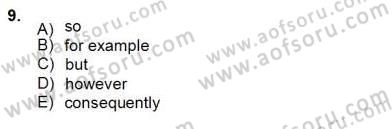 Bağlamsal Dilbilgisi 4 Dersi 2012 - 2013 Yılı (Final) Dönem Sonu Sınav Soruları 9. Soru