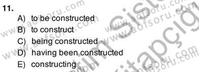 Bağlamsal Dilbilgisi 4 Dersi 2013 - 2014 Yılı (Vize) Ara Sınav Soruları 11. Soru