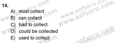 Bağlamsal Dilbilgisi 4 Dersi 2013 - 2014 Yılı (Vize) Ara Sınav Soruları 14. Soru