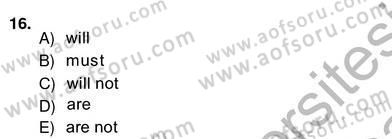 Bağlamsal Dilbilgisi 4 Dersi 2013 - 2014 Yılı (Vize) Ara Sınav Soruları 16. Soru