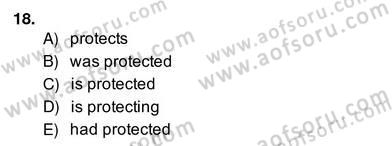 Bağlamsal Dilbilgisi 4 Dersi 2013 - 2014 Yılı (Vize) Ara Sınav Soruları 18. Soru