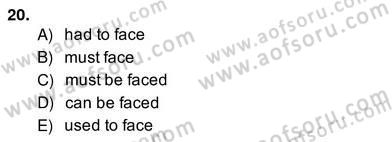 Bağlamsal Dilbilgisi 4 Dersi 2013 - 2014 Yılı (Vize) Ara Sınav Soruları 20. Soru