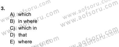 Bağlamsal Dilbilgisi 4 Dersi 2013 - 2014 Yılı (Vize) Ara Sınav Soruları 3. Soru