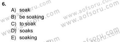 Bağlamsal Dilbilgisi 4 Dersi 2013 - 2014 Yılı (Vize) Ara Sınav Soruları 6. Soru