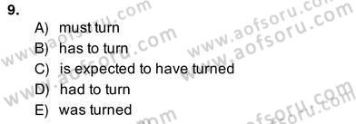 Bağlamsal Dilbilgisi 4 Dersi 2013 - 2014 Yılı (Vize) Ara Sınav Soruları 9. Soru