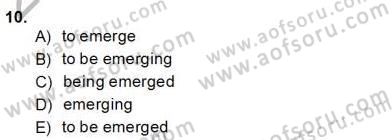 Bağlamsal Dilbilgisi 4 Dersi 2013 - 2014 Yılı (Final) Dönem Sonu Sınav Soruları 10. Soru