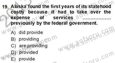 Bağlamsal Dilbilgisi 4 Dersi 2013 - 2014 Yılı (Final) Dönem Sonu Sınav Soruları 19. Soru