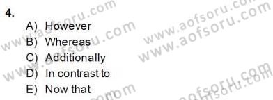 Bağlamsal Dilbilgisi 4 Dersi 2013 - 2014 Yılı (Final) Dönem Sonu Sınav Soruları 4. Soru