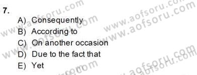 Bağlamsal Dilbilgisi 4 Dersi 2013 - 2014 Yılı (Final) Dönem Sonu Sınav Soruları 7. Soru