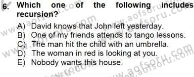 Dilbilim 1 Dersi 2012 - 2013 Yılı (Final) Dönem Sonu Sınav Soruları 6. Soru