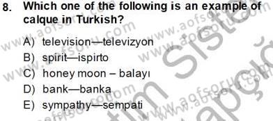 Dilbilim 1 Dersi 2013 - 2014 Yılı Tek Ders Sınav Soruları 7. Soru