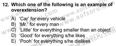 Dilbilim 2 Dersi 2012 - 2013 Yılı (Vize) Ara Sınav Soruları 12. Soru
