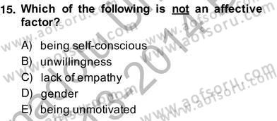 Dilbilim 2 Dersi 2013 - 2014 Yılı (Vize) Ara Sınav Soruları 15. Soru