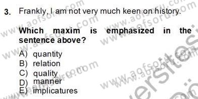 Dilbilim 2 Dersi 2013 - 2014 Yılı (Final) Dönem Sonu Sınav Soruları 3. Soru