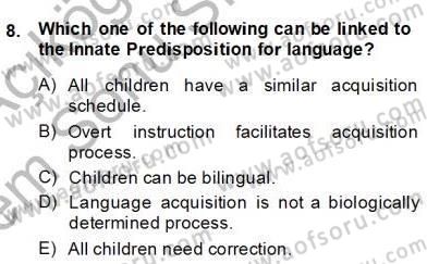 Dilbilim 2 Dersi 2013 - 2014 Yılı (Final) Dönem Sonu Sınav Soruları 8. Soru
