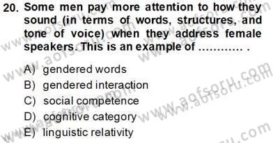 Dilbilim 2 Dersi 2013 - 2014 Yılı Tek Ders Sınav Soruları 20. Soru